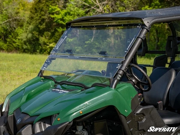 SuperATV Yamaha Viking Scratch Resistant Flip Windshield - Image 5