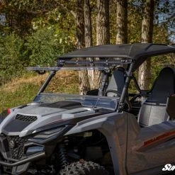 SuperATV Yamaha Wolverine Rmax Scratch Resistant Flip Windshield 9 SuperATV Yamaha Wolverine Rmax Scratch Resistant Flip Windshield -Zrp Store yamaha wolverine rmax 1000 flip windshield 3