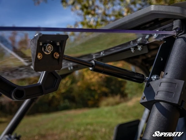 SuperATV Yamaha Wolverine Rmax Scratch Resistant Flip Windshield 4 SuperATV Yamaha Wolverine Rmax Scratch Resistant Flip Windshield - Image 4